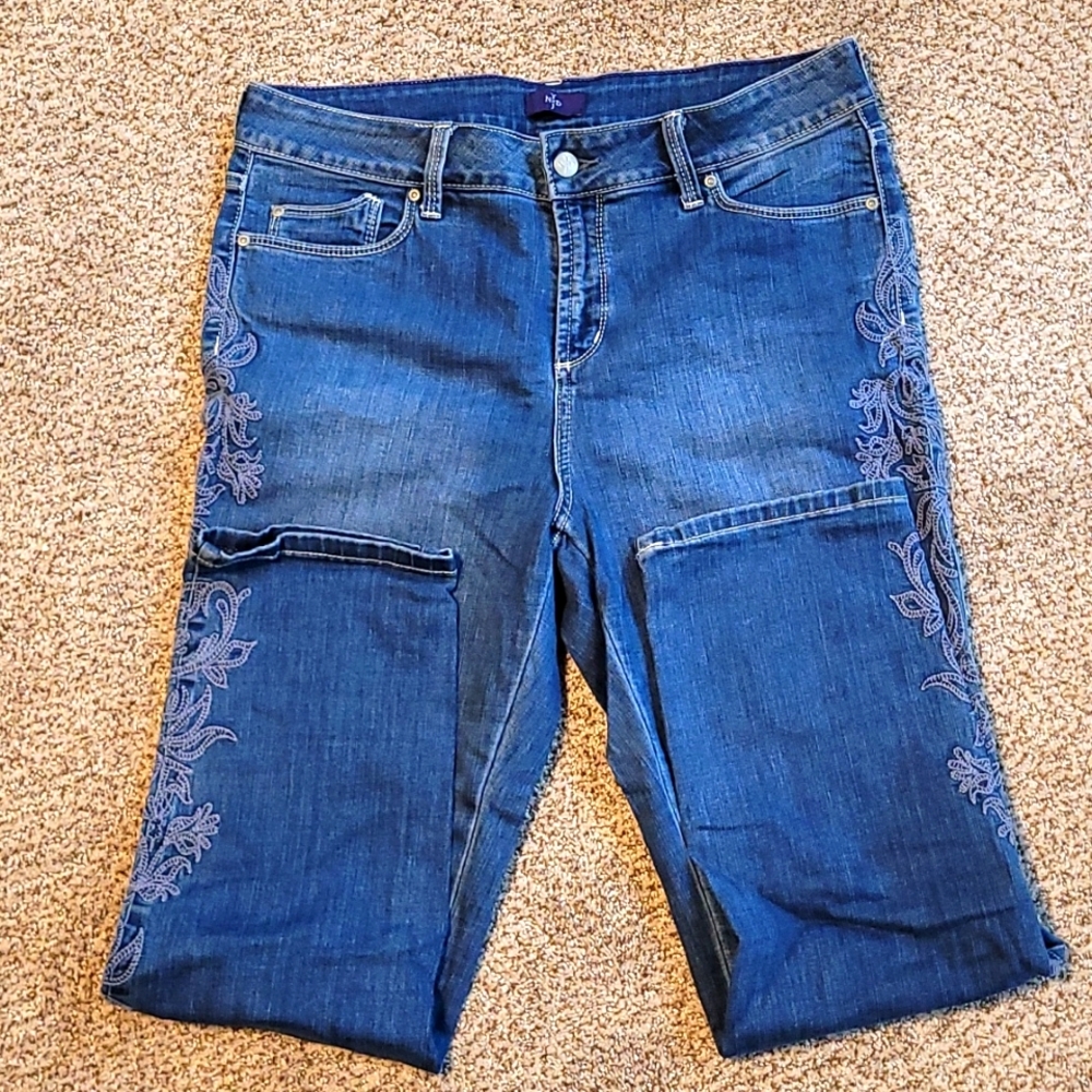 NYDJ Floral Embroidery Jeans